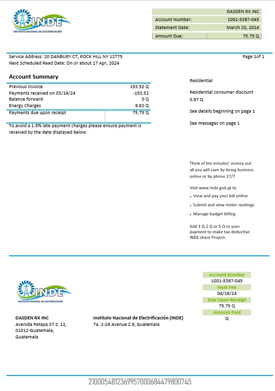 Hong Kong CLP Power Hong Kong Limited business utility bill template in Word and PDF formats